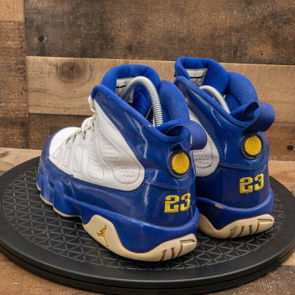 NIKE AIR JORDAN RETRO 9 KOBE LAKERS MENS ATHLETIC SHOES BASKETBALL HIGH SIZE 13 - Picture 6 of 9